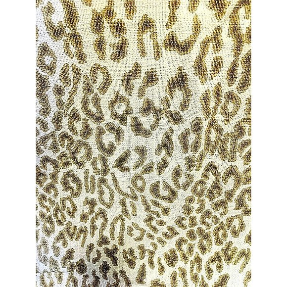 Cheetah Animal Print Designer Upholstery Fabric Tablecloth Flex Linen - Picture 3 of 6